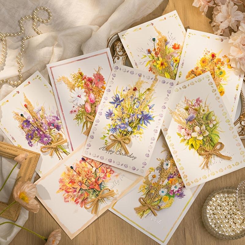Flower Greeting Card Envelope Mother's Birthday Anniversary Gift