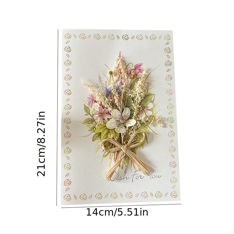 Flower Greeting Card Envelope Mother's Birthday Anniversary Gift