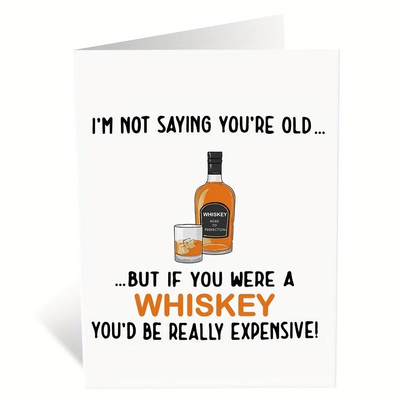 Funny Whiskey Birthday Card for Him 50-90th Bday