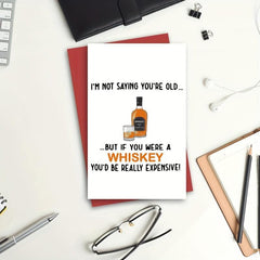Funny Whiskey Birthday Card for Him 50-90th Bday