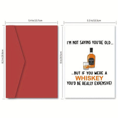 Funny Whiskey Birthday Card for Him 50-90th Bday