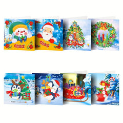 DIY Christmas Diamond Painting Greeting Card Sticker Exclusive Dotted Rhinestone