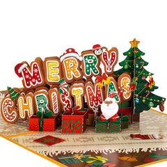 3D Christmas Cartoon Greeting Card - Spread Holiday Cheer