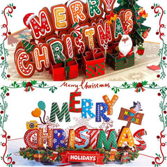 3D Christmas Cartoon Greeting Card - Spread Holiday Cheer