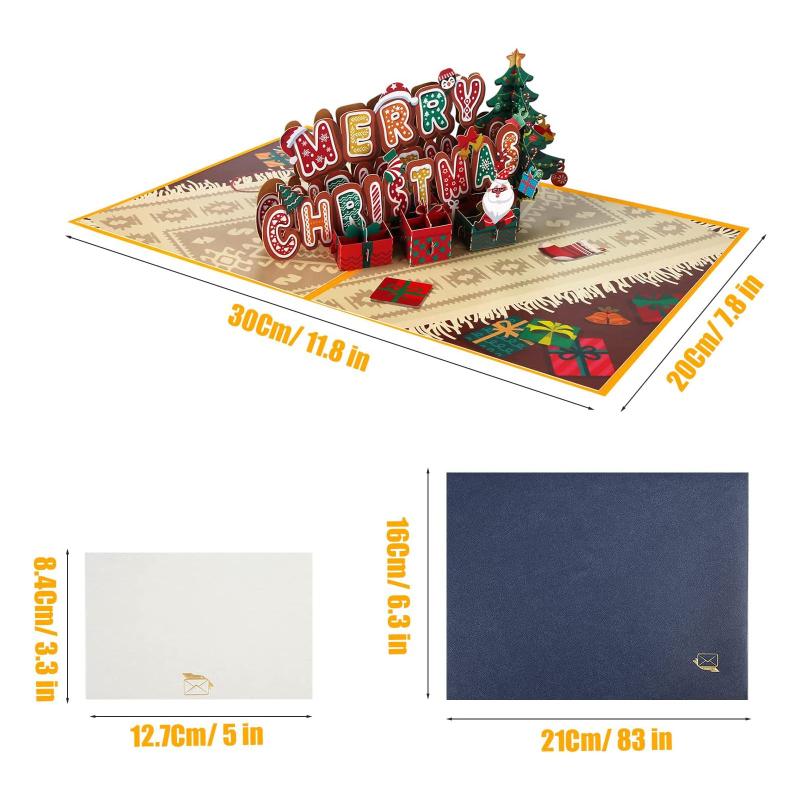 3D Christmas Cartoon Greeting Card - Spread Holiday Cheer