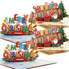3D Christmas Cartoon Greeting Card - Spread Holiday Cheer