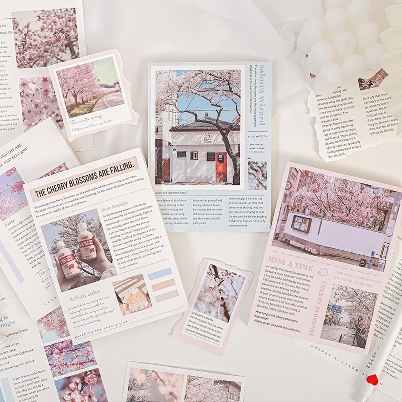100pcs Retro Floral Memo Pad 150mmx110mm for Decorative & Literary Messages