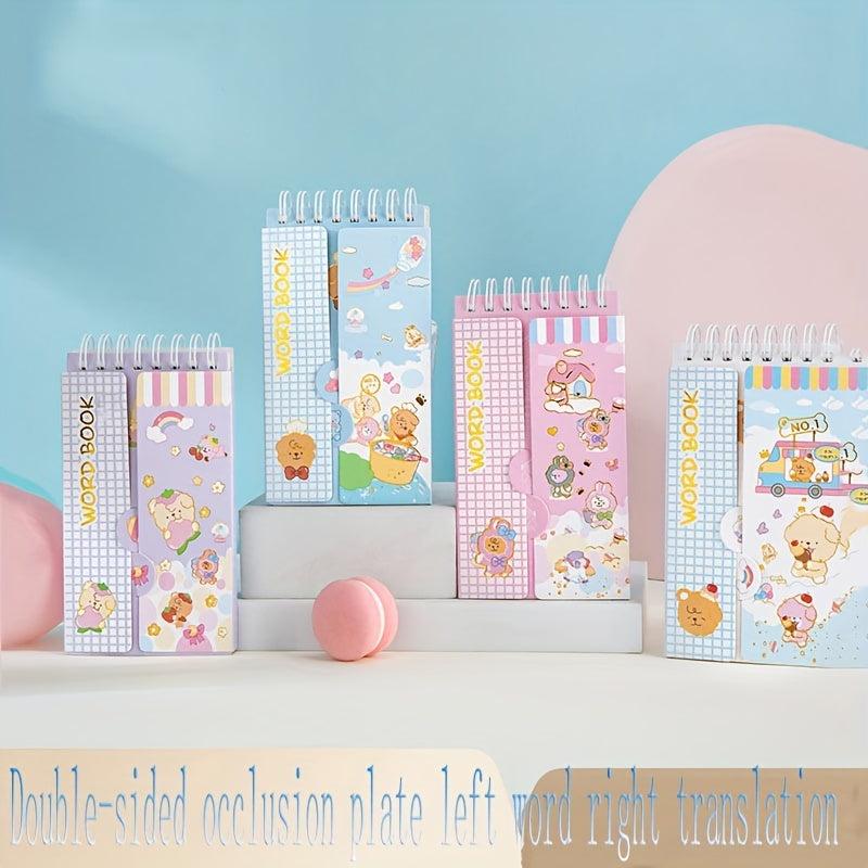 2pcs Portable English Word Book Memory Words Notepad Coil Record Book