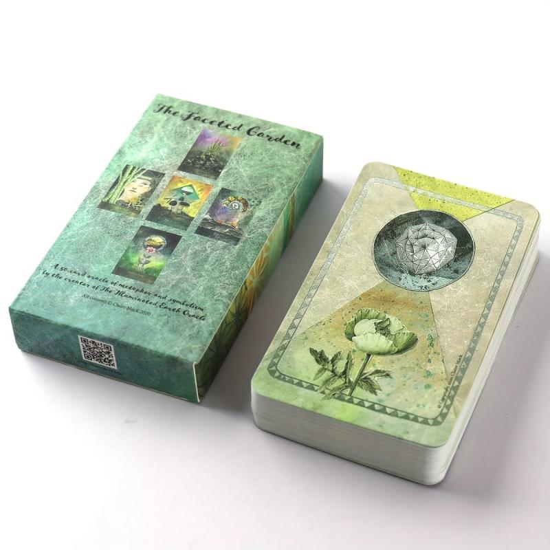 Faceted Garden Oracle Card English Board Game with QRCode Pdf Guidebook