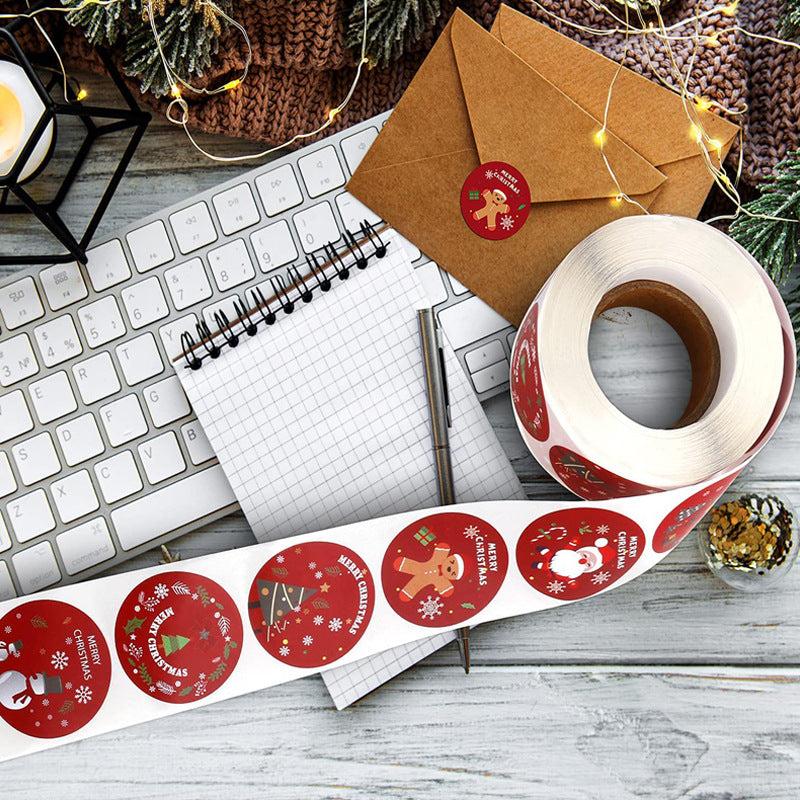 Christmas Sticker Roll 3 Sealing Label Merry Christmas Gift Decoration