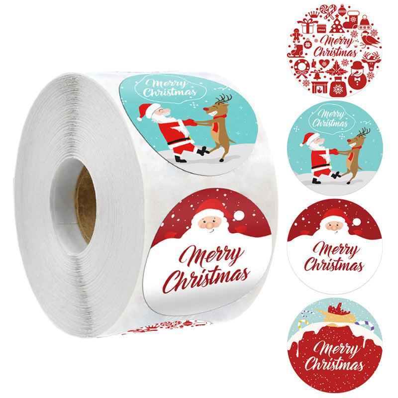 Christmas Sticker Roll 3 Sealing Label Merry Christmas Gift Decoration