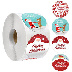 Christmas Sticker Roll 3 Sealing Label Merry Christmas Gift Decoration