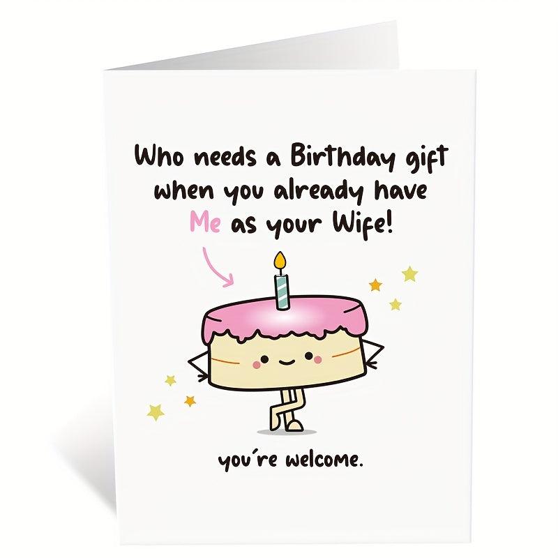 Funny Husband Birthday Card - Humorous Card for Him