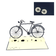 1pc Retro Bicycle Pop Up Card 3D Bicycle Greeting Card With Envelope