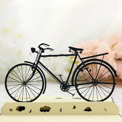 1pc Retro Bicycle Pop Up Card 3D Bicycle Greeting Card With Envelope