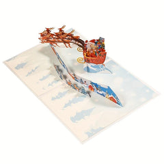 Santa Claus 3D Pop Up Christmas Card Merry Christmas For Mom Grandma Dad Tea