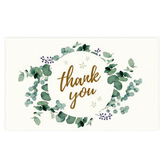 50pcs Thank You Card Flower Wedding Greeting Card for Family Friends