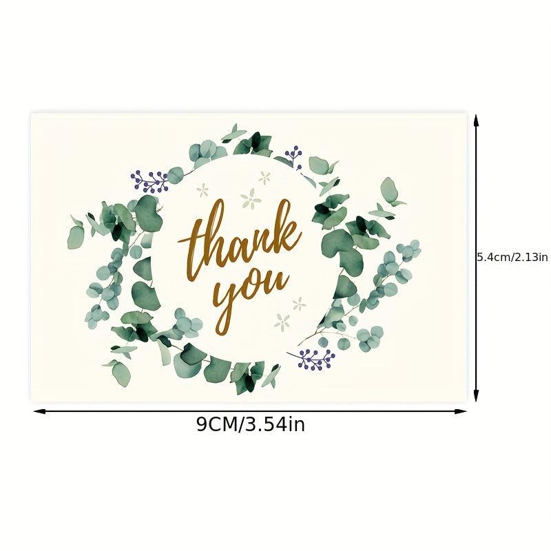 50pcs Thank You Card Flower Wedding Greeting Card for Family Friends