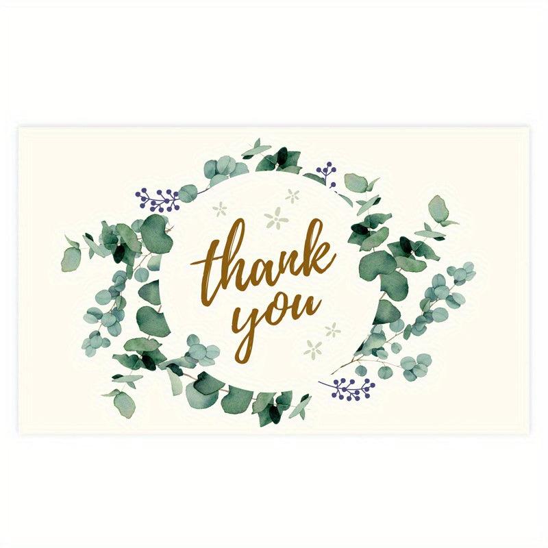 50pcs Thank You Card Flower Wedding Greeting Card for Family Friends