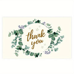 50pcs Thank You Card Flower Wedding Greeting Card for Family Friends