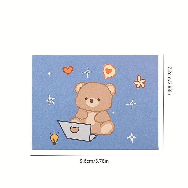 10pcs Cartoon Greeting Card DIY Holiday Bouquet Card Birthday Postcard