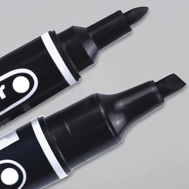 4pcs Waterproof Oily Red Double Headed Big Head Marker Pens