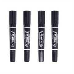 4pcs Waterproof Oily Red Double Headed Big Head Marker Pens
