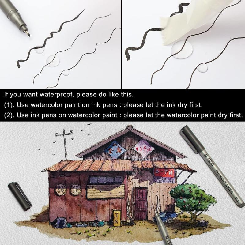 9pcs Micro Pen Fineliner Ink Pens for Drawing & Illustrating