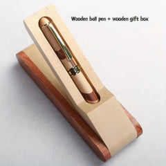 Wooden Ballpoint Pen & Solid Wood Set for Student/Graduation