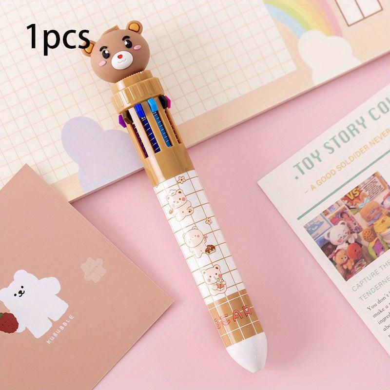Bear 10 Ballpoint Pen Cartoon Press Type Student Writing Hand Account