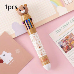 Bear 10 Ballpoint Pen Cartoon Press Type Student Writing Hand Account