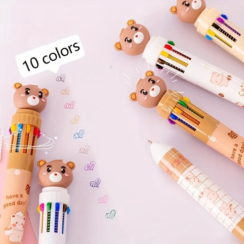 Bear 10 Ballpoint Pen Cartoon Press Type Student Writing Hand Account