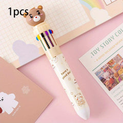 Bear 10 Ballpoint Pen Cartoon Press Type Student Writing Hand Account