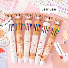 Bear 10 Ballpoint Pen Cartoon Press Type Student Writing Hand Account