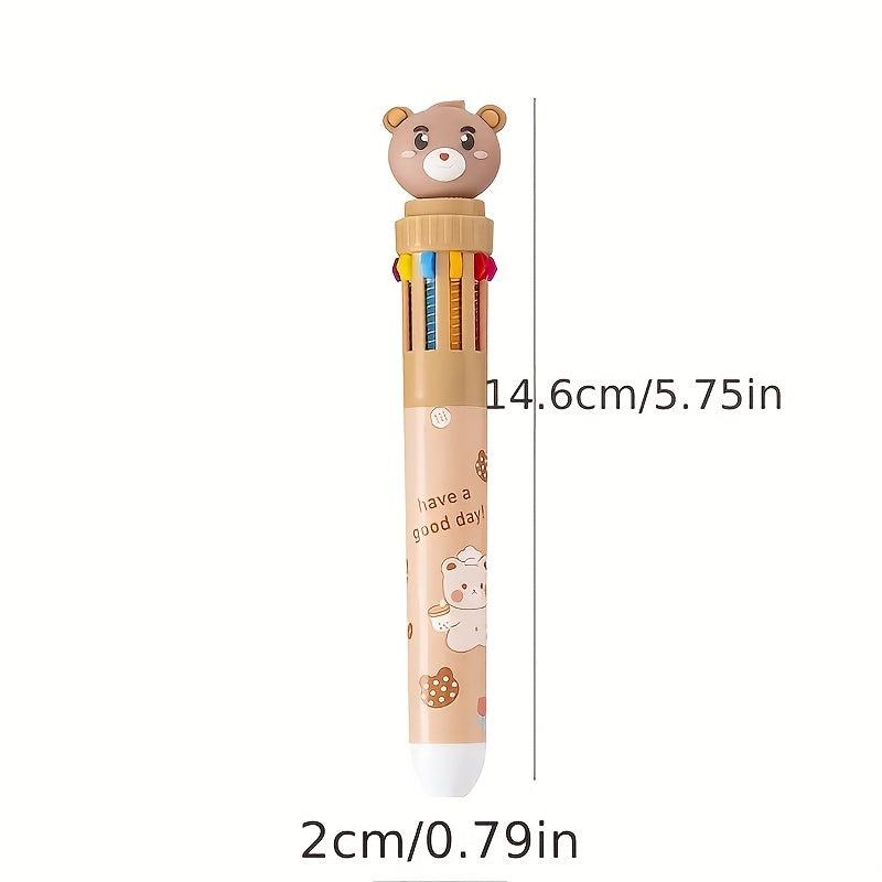 Bear 10 Ballpoint Pen Cartoon Press Type Student Writing Hand Account