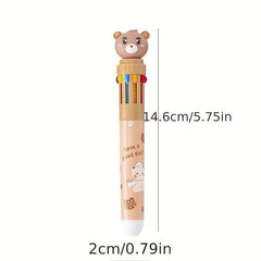 Bear 10 Ballpoint Pen Cartoon Press Type Student Writing Hand Account