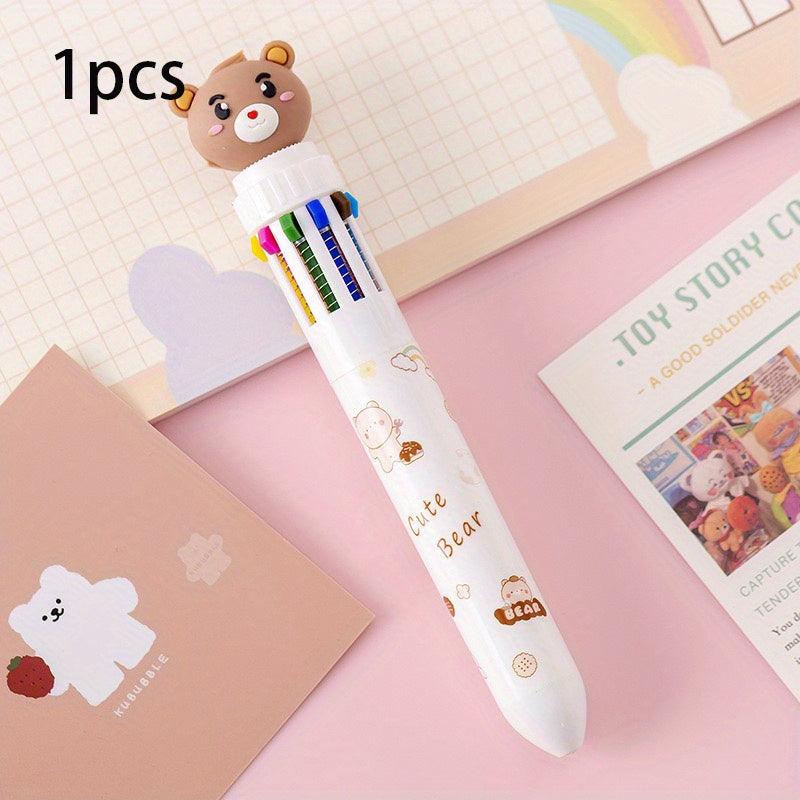 Bear 10 Ballpoint Pen Cartoon Press Type Student Writing Hand Account
