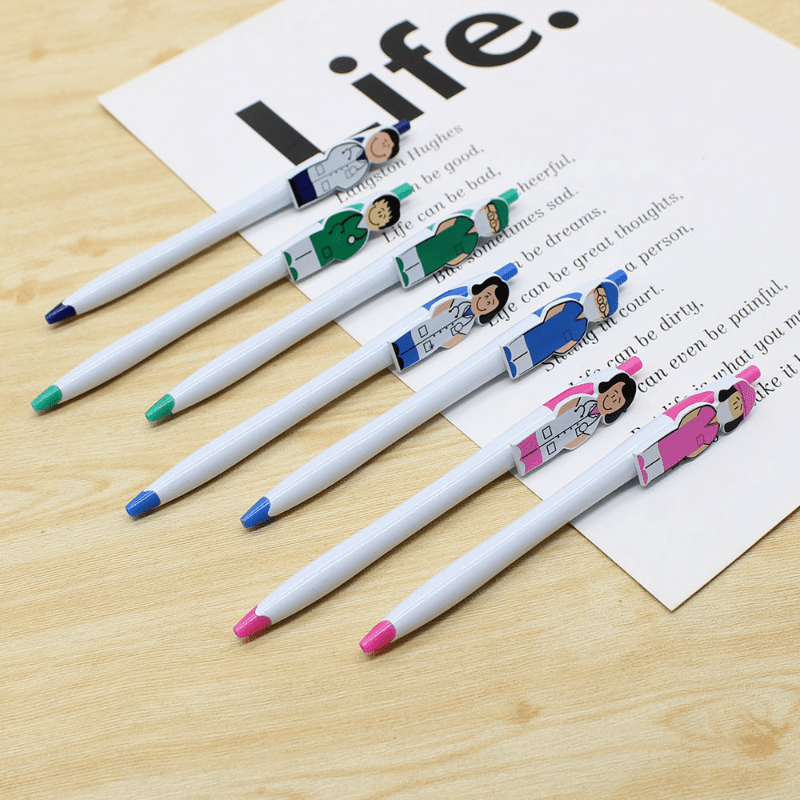 7pcs Doctor & Nurse Character Ballpoint Pens for Office & School