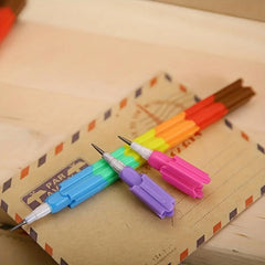 4pcs Rainbow Stacking Pencils, Kids' School & Birthday Parties