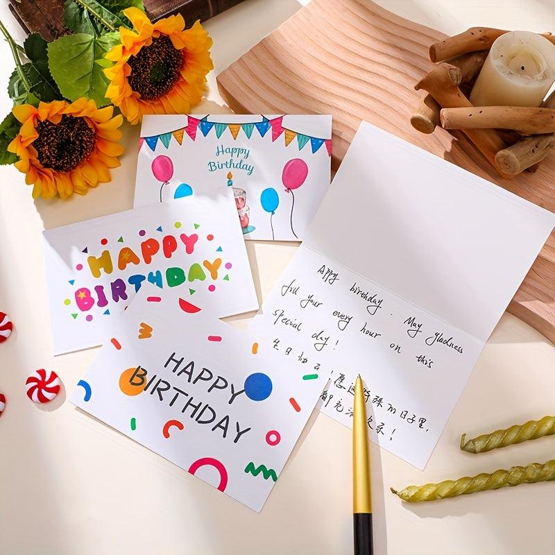 Birthday Card Set: 10 Cards with Envelopes