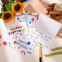 Birthday Card Set: 10 Cards with Envelopes