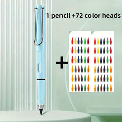 Pencil 72 Heads Colors Combination 0 5mm Inkless Metal Pen