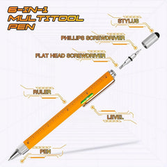 Men 6 In 1 Multitool Pen With Ballpoint Pen Ruler Personalized Pen Gadget