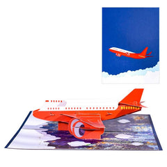 3D Airplane Pop Up Birthday Card Business Airplane Fathers Greeting Cards