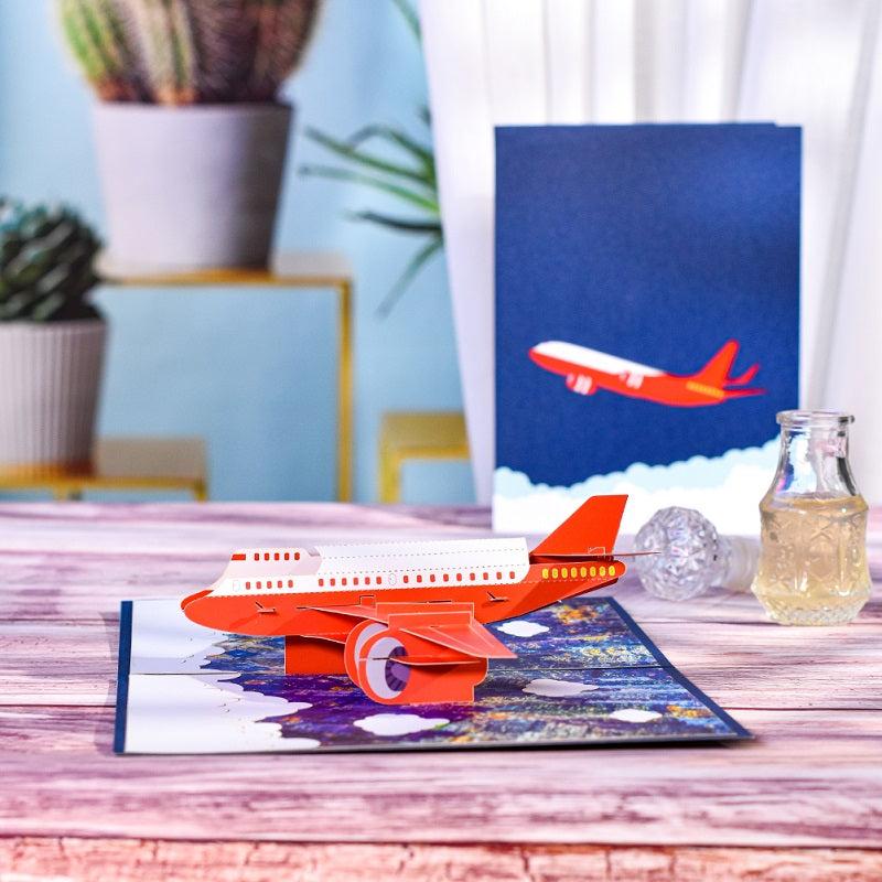 3D Airplane Pop Up Birthday Card Business Airplane Fathers Greeting Cards