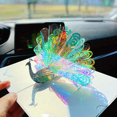 3D Peacock Greeting Card Thanksgiving Birthday Christmas with Envelope