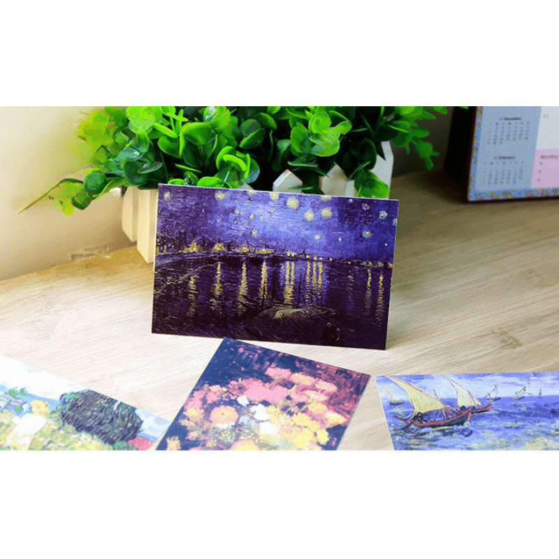 30pcs Van Gogh Art Painting Postcards Blessing Message Greeting Cards