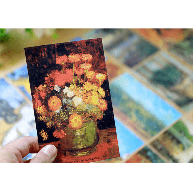 30pcs Van Gogh Art Painting Postcards Blessing Message Greeting Cards