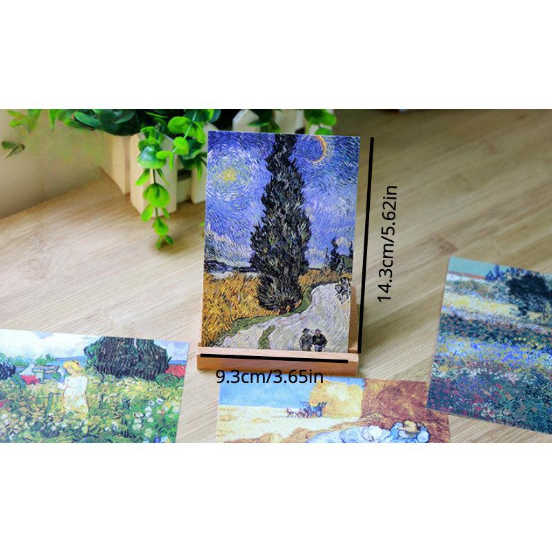 30pcs Van Gogh Art Painting Postcards Blessing Message Greeting Cards