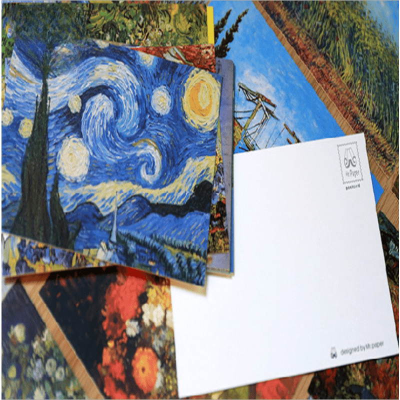 30pcs Van Gogh Art Painting Postcards Blessing Message Greeting Cards